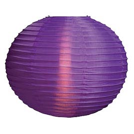 Plum Purple 14" Round Nylon Lantern - Round Nylon Shade Lanterns