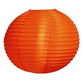Mango Orange 14" Round Nylon Lantern - Round Nylon Shade Lanterns