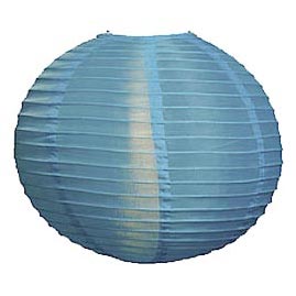 Turquoise Blue 14" Round Nylon Lantern - Round Nylon Shade Lanterns