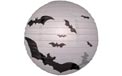 Flying Bats Paper Shade Lantern - 16" Dia. - White/Black