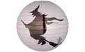 Flying Witch Paper Shade Lantern - 16" Dia. - White/Black