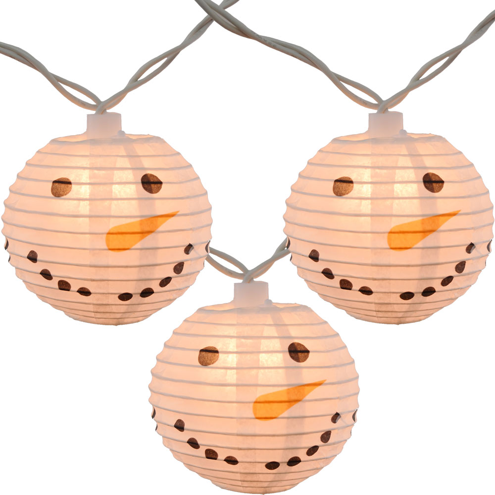 Snowman Head Christmas String Lights