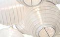 White Flatpack Nylon String Light Lanterns SH50F