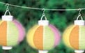 Garden Party Rice Paper Shade Battery Operated String Light Lanterns - 3 Pack