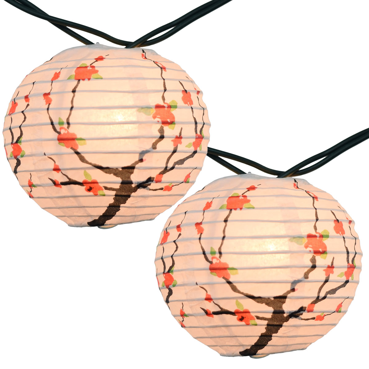Cherry Blossom Nylon Paper Lantern String Lights