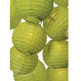 Chartreuse Green Flatpack Paper String Light Lanterns - Mini Paper Shade String Light Lanterns