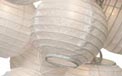 White Flatpack Paper String Light Lanterns L50F