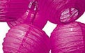 Fuschia Flatpack Paper String Light Lanterns - L50FU