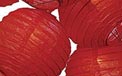 Red Flatpack Paper String Light Lanterns - L50RE