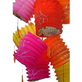 Multi Color Accordions Flatpack Paper String Light Lanterns - Mini Paper Shade Stringlight Lanterns
