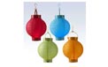6" Multi-Color LED Battery Operated Rice Paper Candle Lanterns - 4 Pack - PL4P