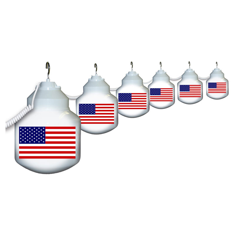 6 globe american flag string lights 6 globe american flag string lights