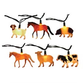 Farm Animal Party String Lights - Animal String Light Strands &amp; Sets