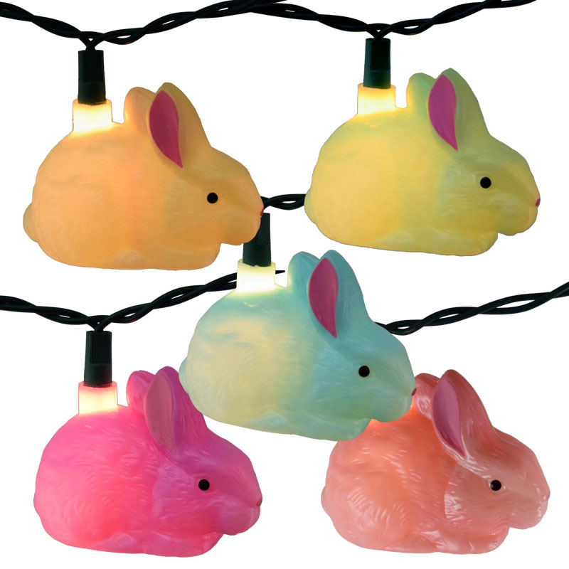 Easter Bunny String Lights - 10 Bunnies