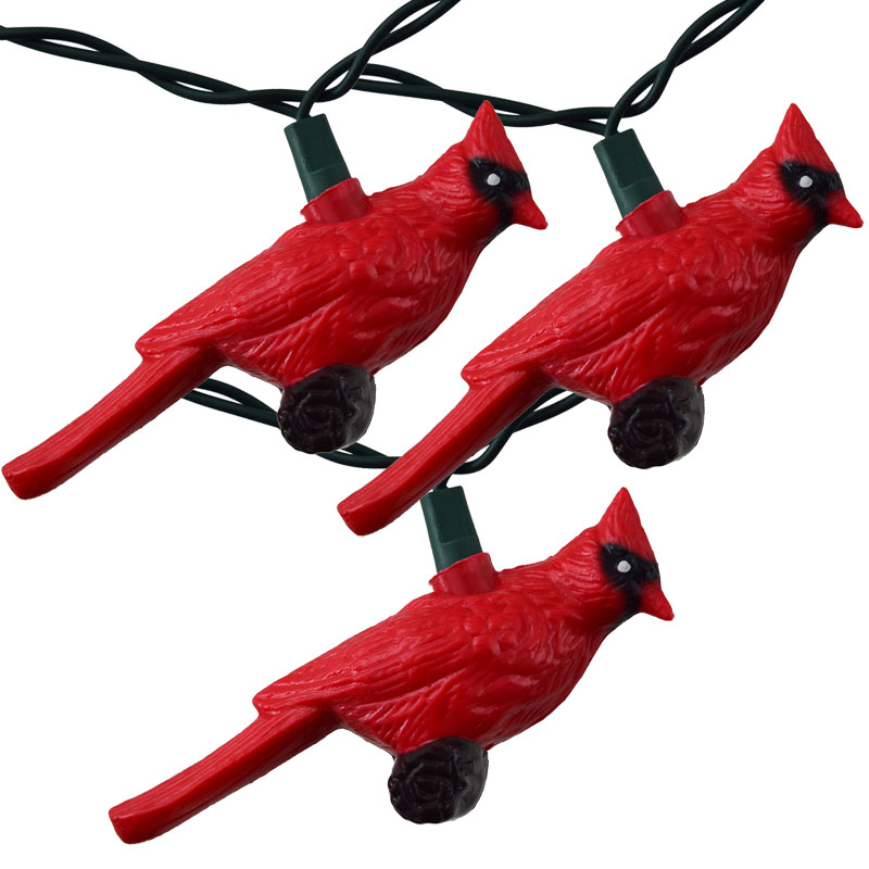Red Cardinal Party String Lights - Animal String Light Strands &amp; Sets