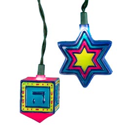 Hanukkah Party String Lights - Holiday Party Stringlight Strands &amp; Sets