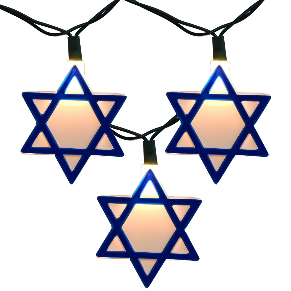 blue hanukkah star of david string lights 10 lights blue hanukkah star of david string lights 10 lights