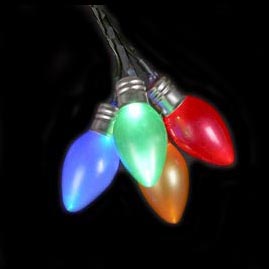 Battery Operated Christmas LED Flashing C7 Party String Light Set - Christmas Lights &amp; Decorations