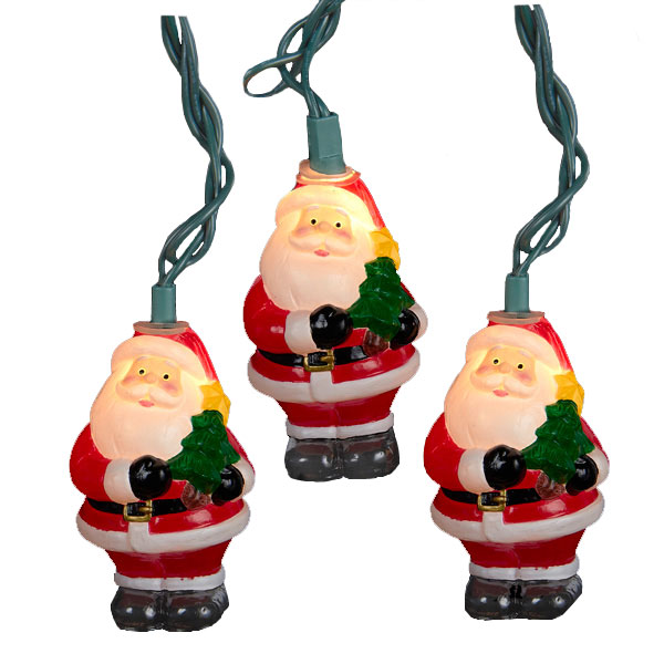 santa claus holding christmas tree novelty lights santa claus holding christmas tree novelty lights