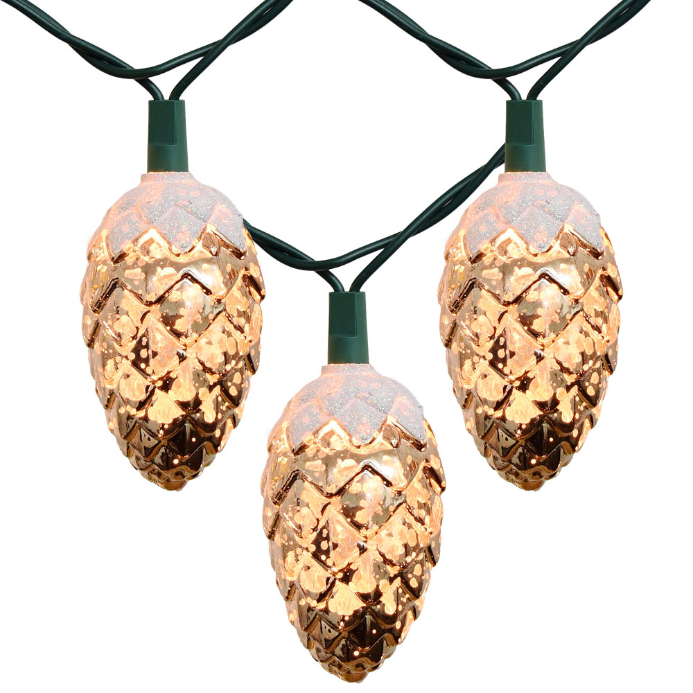 snow covered pinecone christmas string lights snow covered pinecone christmas string lights