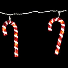 Candy Cane Party String Lights - Christmas String Light Strands &amp; Sets