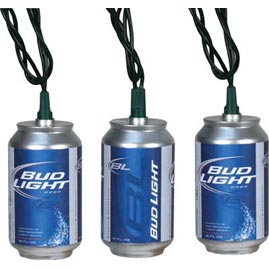 Bud Light Can LED Party String Lights - Beer String Light Strands &amp; Sets