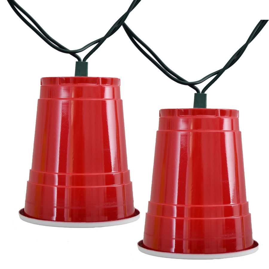 Red Solo Cup Party String Lights 10 Lights