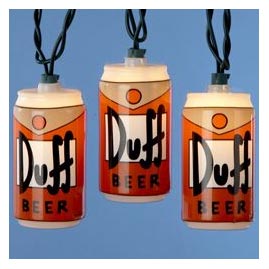 The Simpson's DUFF Beer Can Party String Lights - Beer String Light Strands &amp; Sets