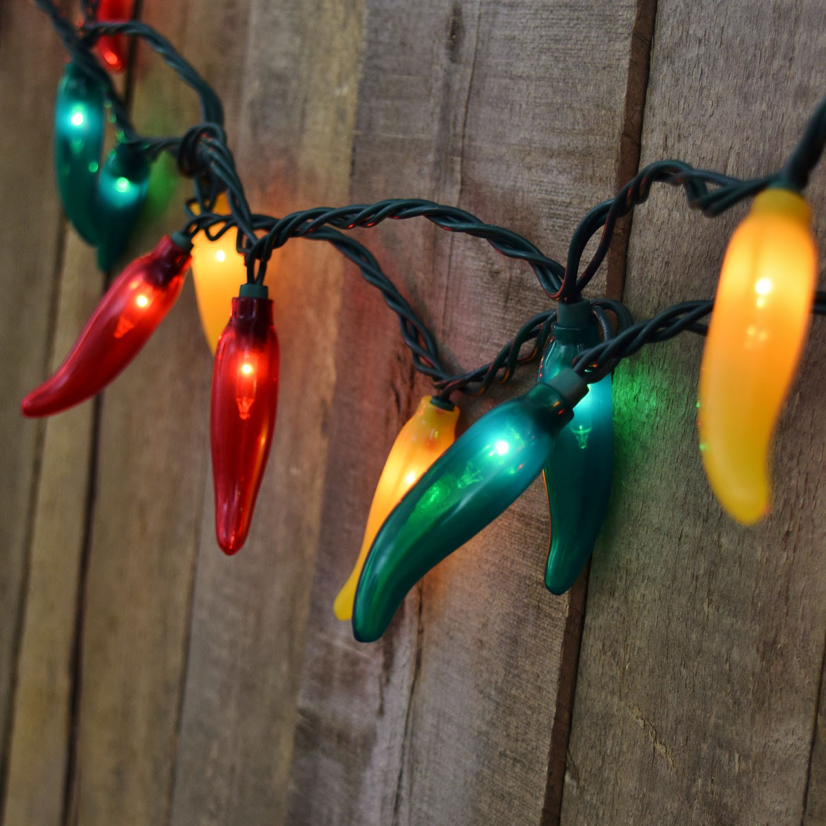 Red Green And Yellow Chili Pepper String Lights 50