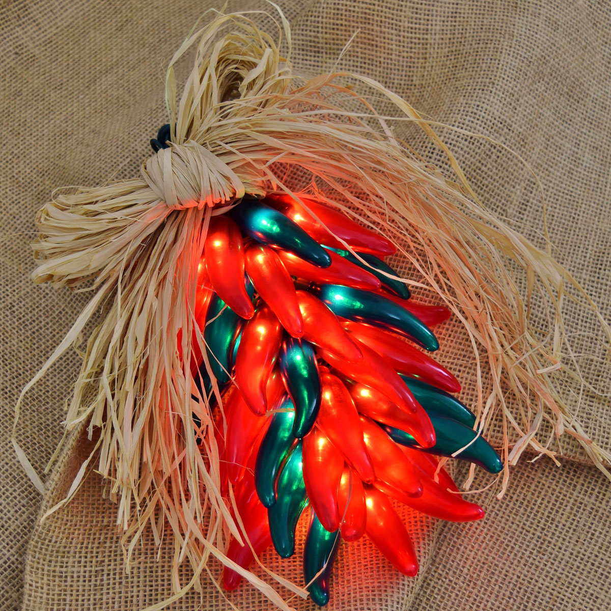 Red Green Chili Pepper Ristra String Lights 35 Lights