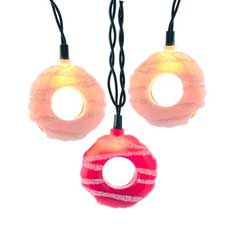 White/Pink Donut String Lights Set UL4354