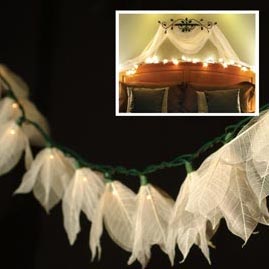 Garden Light String on Flower Party String Lights   Beige   Natural Flower String Light
