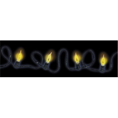 AI-0655 - Flicker Lights with Black Cord - Flicker Lights, Candle Light, Halloween, Flicker, Decorations, Indoor, Outdoor, Imitation Candle Lights
