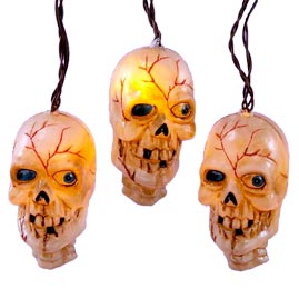 Battery Operated Musical Skull Party String Lights - Halloween String Lights