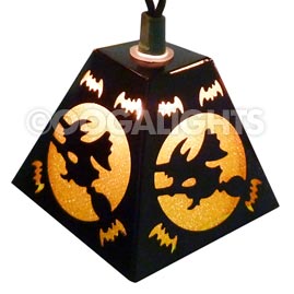 Flying Witch Metal Lantern Party String Light Set - Halloween String Lights