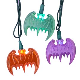 Multi-Color Flying Bats Party String Light Set - Halloween String Lights