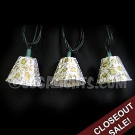 Damask Lamp Shade Party String Lights - Designer String Light Strands &amp; Sets