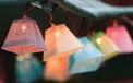 Multi-Color Woven Fabric Pyramid Lantern Party String Lights