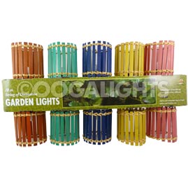 Multi-Color Bamboo Matchstick Lantern Party String Lights - Lantern String Light Strands &amp; Sets