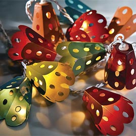 Metal Multi-Color Lantern Party String Lights - Designer String Light Strands &amp; Sets