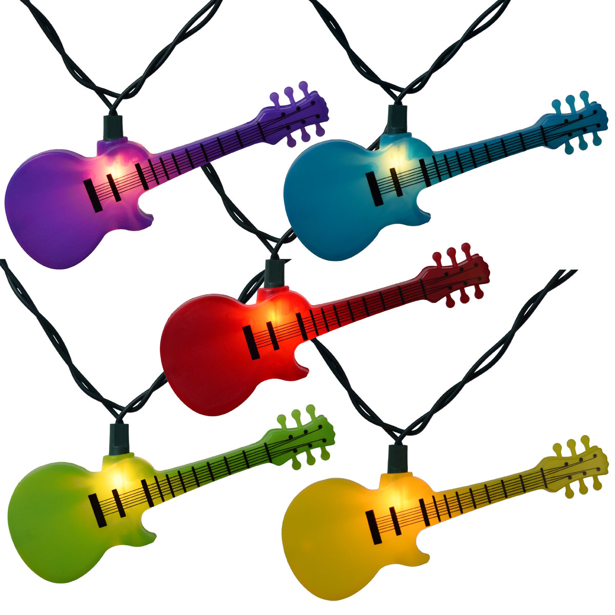 Multi-Color Guitar Party String Lights