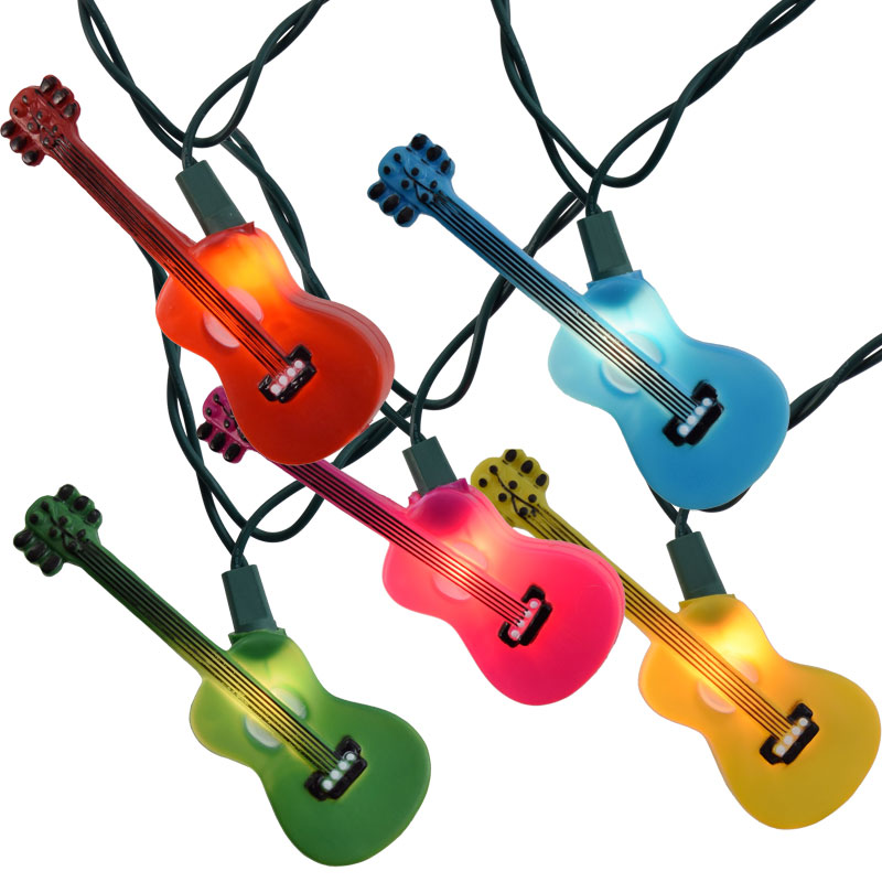 Multi-Color Guitars Novelty String Lights