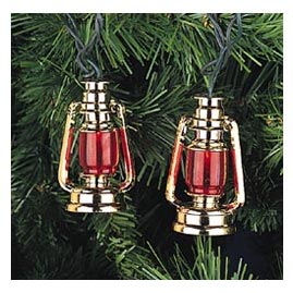 Red Prospector Lantern Party String Lights - Lantern String Light Strands &amp; Sets