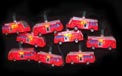 Red Fire Department Truck Party Lights Set