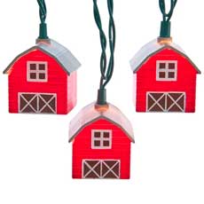 Red Barn Party String Lights  UL4373