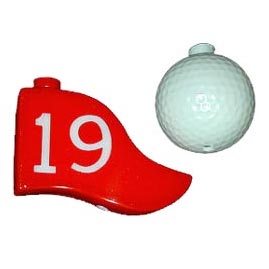 19th Hole Golf Ball &amp; Flag Party String Lights - Sports String Light Strands &amp; Sets