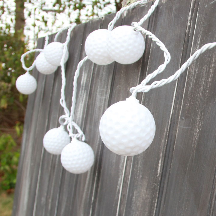 Golf Ball Party String Light Set - 10 Golf Balls
