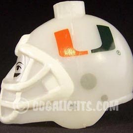Miami Hurricanes NCAA College Football Helmet Party String Lights - NCAA Football Helmet Party Lights &amp; String Lights