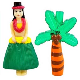 Hawaiian Hula Girl &amp; Palm Tree Party String Lights - Tropical/Beach String Light Strands &amp; Sets