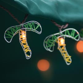 Beaded Palm Tree Party String Lights - Tropical Lights &amp; Stringlight Strands